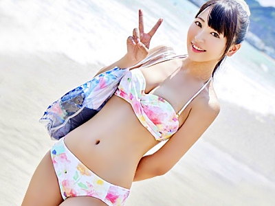 【MM号】真夏のビーチでナンパしたビキニ美女★生チンポの感覚でイキまくりｗ水着のスレンダー少女にイタズラ♥